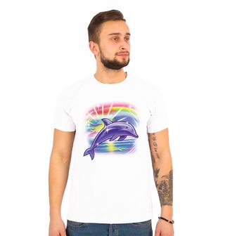 Obrázek 1 produktu Pánské tričko Duhový delfín