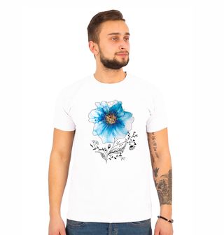 Obrázek 1 produktu Pánské tričko Modré květiny 