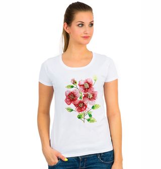Obrázek 1 produktu Dámské tričko Červené květiny 