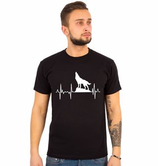 Obrázek 1 produktu Pánské tričko Kardiogram a Vlk