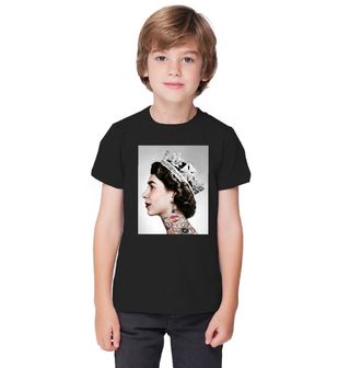Obrázek 1 produktu Dětské tričko Potetovaná královna Alžběta II.
