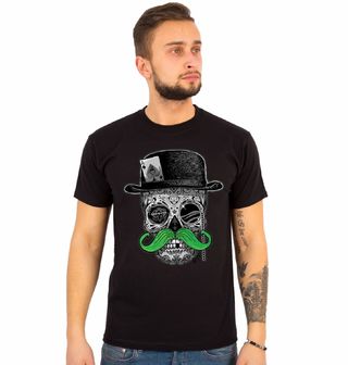 Obrázek 1 produktu Pánské tričko Lebka Gentlemana s Monoklem 