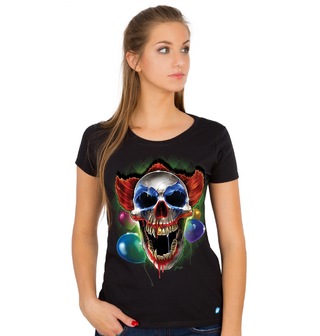 Obrázek 1 produktu Dámské tričko Killer Clown Skull Zabijácký Klaun 