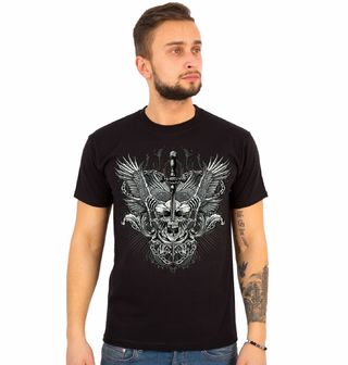 Obrázek 1 produktu Pánské tričko Andělská Lebka s Mečem