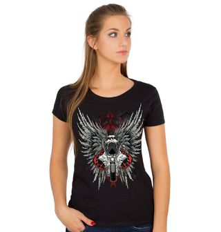 Obrázek 1 produktu Dámské tričko Guitar Skull Wings Kytarová Lebka s Křídly