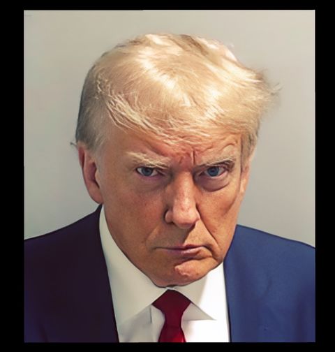 Obrázek produktu Dámské tričko Prezident Donald Trump ve vazbě Mugshot