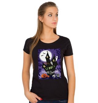 Obrázek 1 produktu Dámské tričko Happy Spooky Halloweenský Dům
