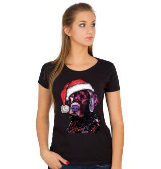 Obrázek 1 produktu Dámské tričko Vánoční Labrador 