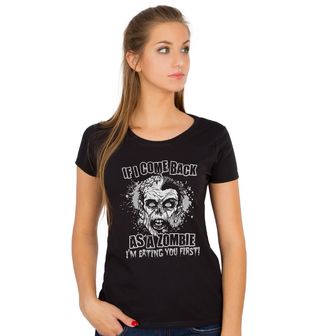 Obrázek 1 produktu Dámské tričko Zombie Obličej (SVÍTÍ VE TMĚ)