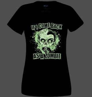 Obrázek 2 produktu Dámské tričko Zombie Obličej (SVÍTÍ VE TMĚ)