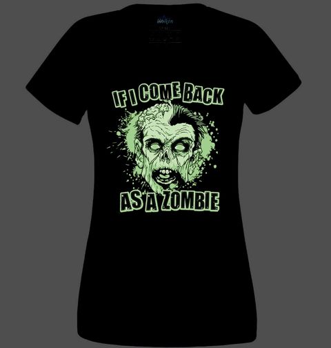 Obrázek produktu Dámské tričko Zombie Obličej (SVÍTÍ VE TMĚ)