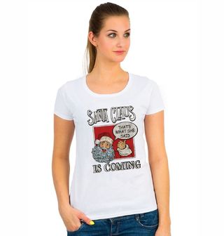 Obrázek 1 produktu Dámské tričko Santa Přichází - The Office