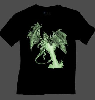 Obrázek 2 produktu Dětské tričko Zelený Ohnivý Drak (SVÍTÍ VE TMĚ)