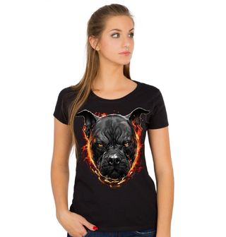 Obrázek 1 produktu Dámské tričko Pitbull v plamenech