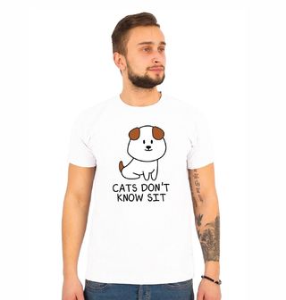 Obrázek 1 produktu Pánské tričko Kočky neumí povel sedět