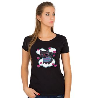 Obrázek 1 produktu Dámské tričko Kočka geek