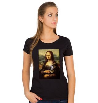Obrázek 1 produktu Dámské tričko Mona Lisa a káva
