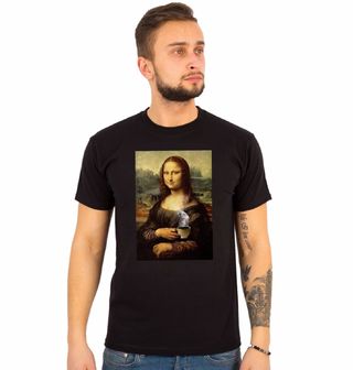 Obrázek 1 produktu Pánské tričko Mona Lisa a káva