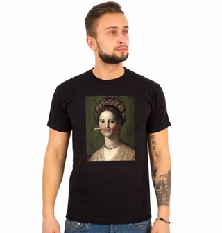 Obrázek 1 produktu Pánské tričko Renesanční dívka s tužkou