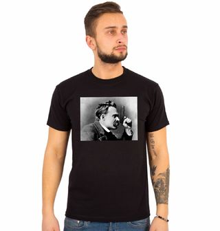 Obrázek 1 produktu Pánské tričko Friedrich Nietzsche s pistolí