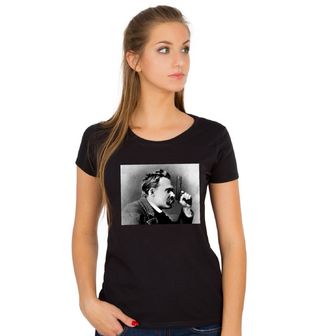 Obrázek 1 produktu Dámské tričko Friedrich Nietzsche s pistolí
