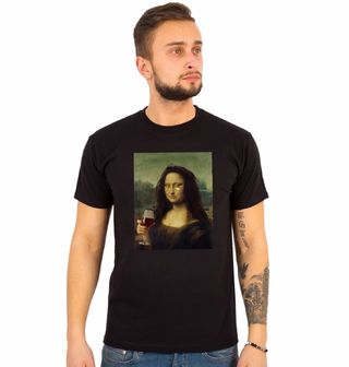 Obrázek 1 produktu Pánské tričko Mona Lisa a víno