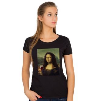 Obrázek 1 produktu Dámské tričko Mona Lisa a víno