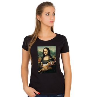 Obrázek 1 produktu Dámské tričko Mona Lisa s kočkou