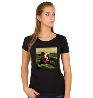 Obrázek 1 produktu Dámské tričko Ryba v záchranném člunu