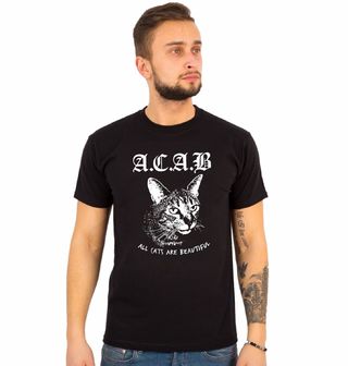 Obrázek 1 produktu Pánské tričko Všechny kočky jsou krásné A.C.A.B (Velikost: M)