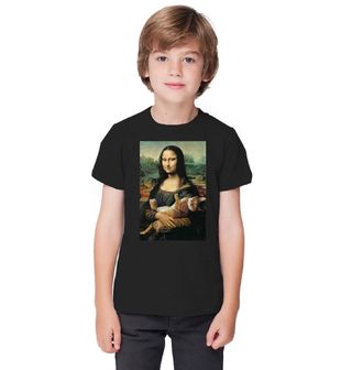 Obrázek 1 produktu Dětské tričko Mona Lisa s kočkou