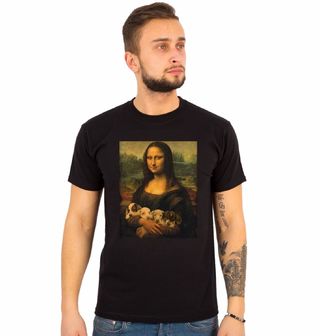 Obrázek 1 produktu Pánské tričko Mona Lisa se štěňátky