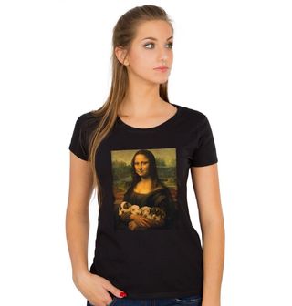 Obrázek 1 produktu Dámské tričko Mona Lisa se štěňátky