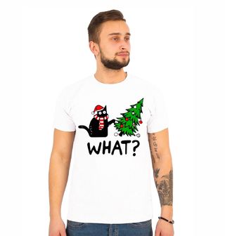 Obrázek 1 produktu Pánské tričko Vánoční Kočka What?