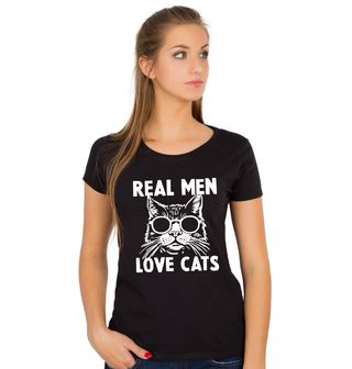 Obrázek 1 produktu Dámské tričko Praví Muži Milují Kočky Real Men Love Cats