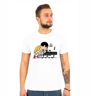 Obrázek 1 produktu Pánské tričko Snoopy Freddie Mercury Piano