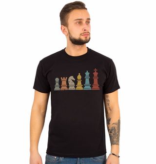 Obrázek 1 produktu Pánské tričko  Barevné Šachové figurky Chess Pieces