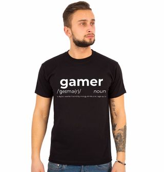 Obrázek 1 produktu Pánské tričko Definice Hráč: Digitální bojovník Gamer