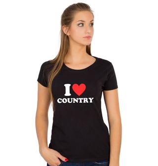 Obrázek 1 produktu Dámské tričko Miluju country I Love Country