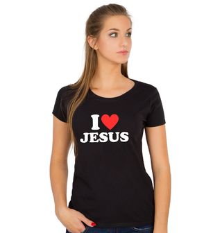 Obrázek 1 produktu Dámské tričko Miluju Ježíše I Love Jesus