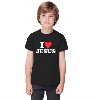 Obrázek 1 produktu Dětské tričko Miluju Ježíše I Love Jesus