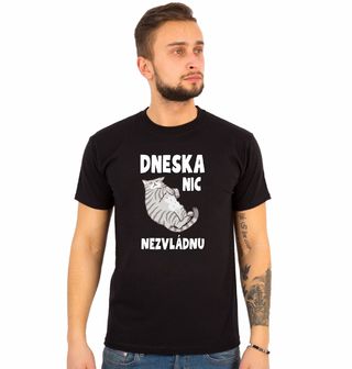 Obrázek 1 produktu Pánské tričko Líná kočka Dneska nic nezvládnu