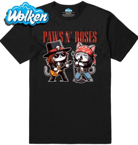 Obrázek produktu Pánské tričko Paws & Roses Kočičí rocková kapela