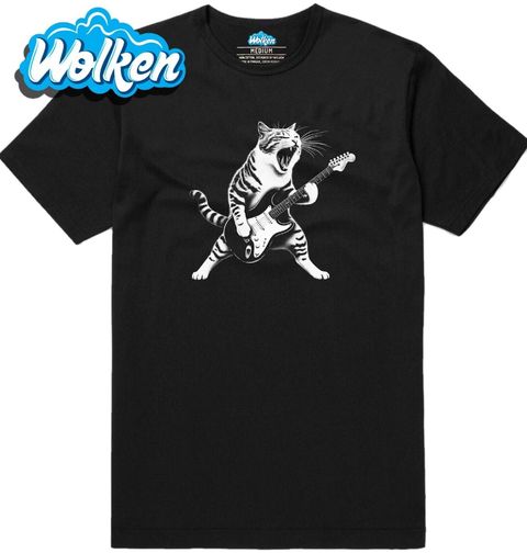 Obrázek produktu Pánské tričko Kočičí Rockstar Rock & Meow