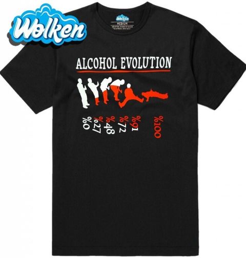 Obrázek produktu Pánské tričko Alcohol Evolution Evoluce Pití Alkoholu 