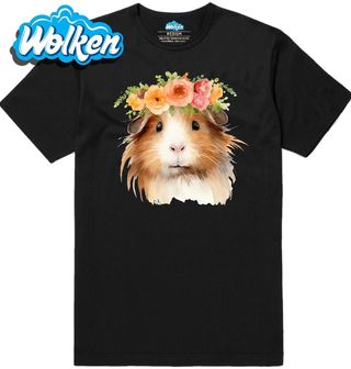 Pánské tričko  Květinové Morče Guinea Pig.jpg