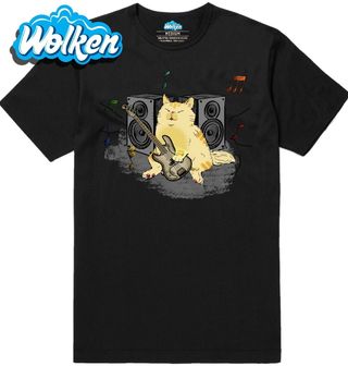 Pánské tričko Kočka s Baskytarou Cat Bass Player.jpg