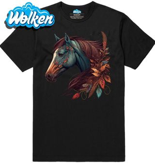 Pánské tričko Podzimní Kůň s listy Boho Horse.jpg