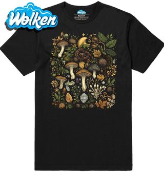 Pánské tričko Mystická Lesní Říše Hub Vintage Mushrooms Forest.jpg