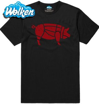 Pánské tričko Části vepřového masa Pork Meat Cuts.jpg